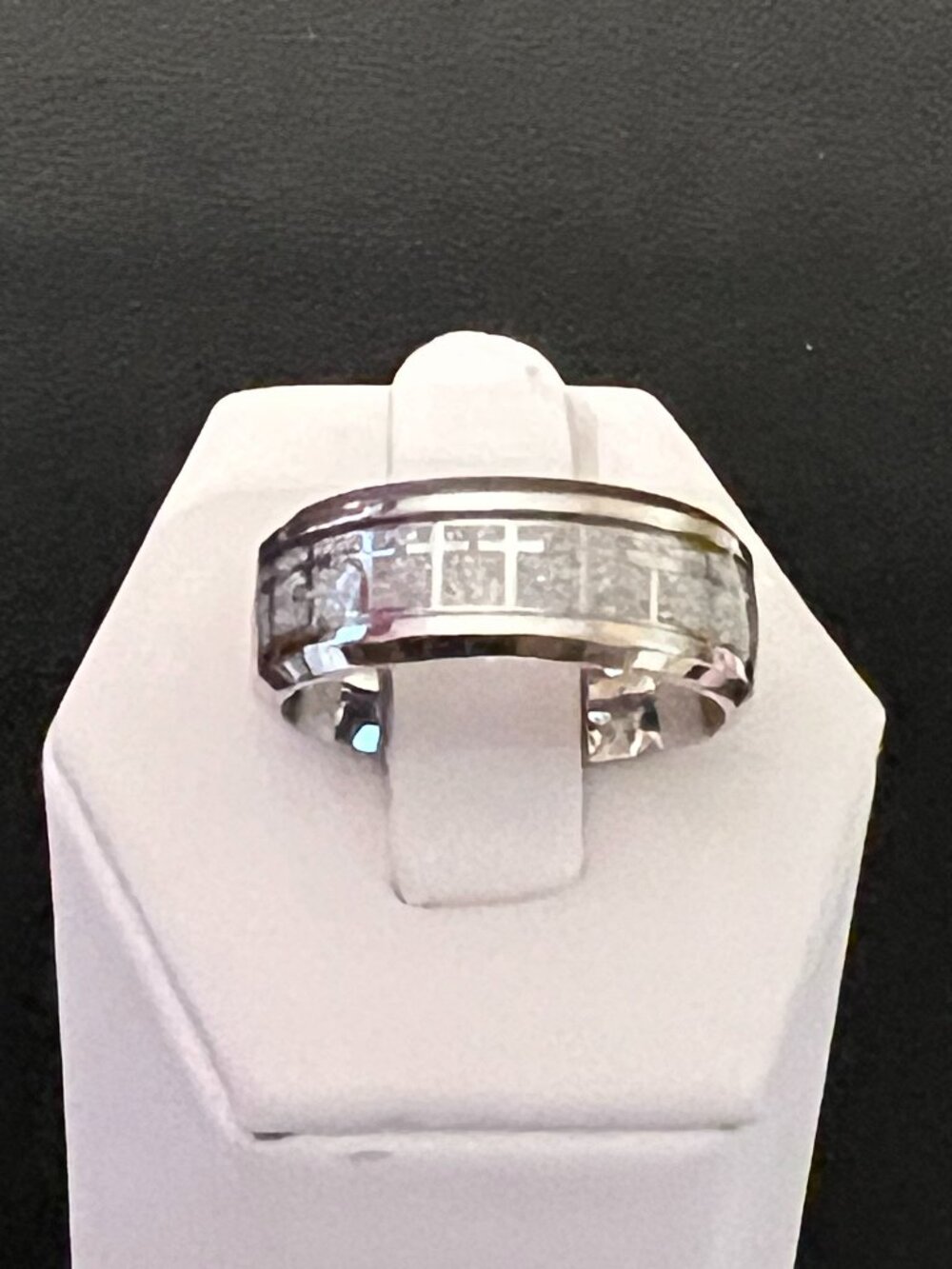 Stainless Steel Cross Band Ring (J03) *READ DESCRIPTION FOR SIZES*